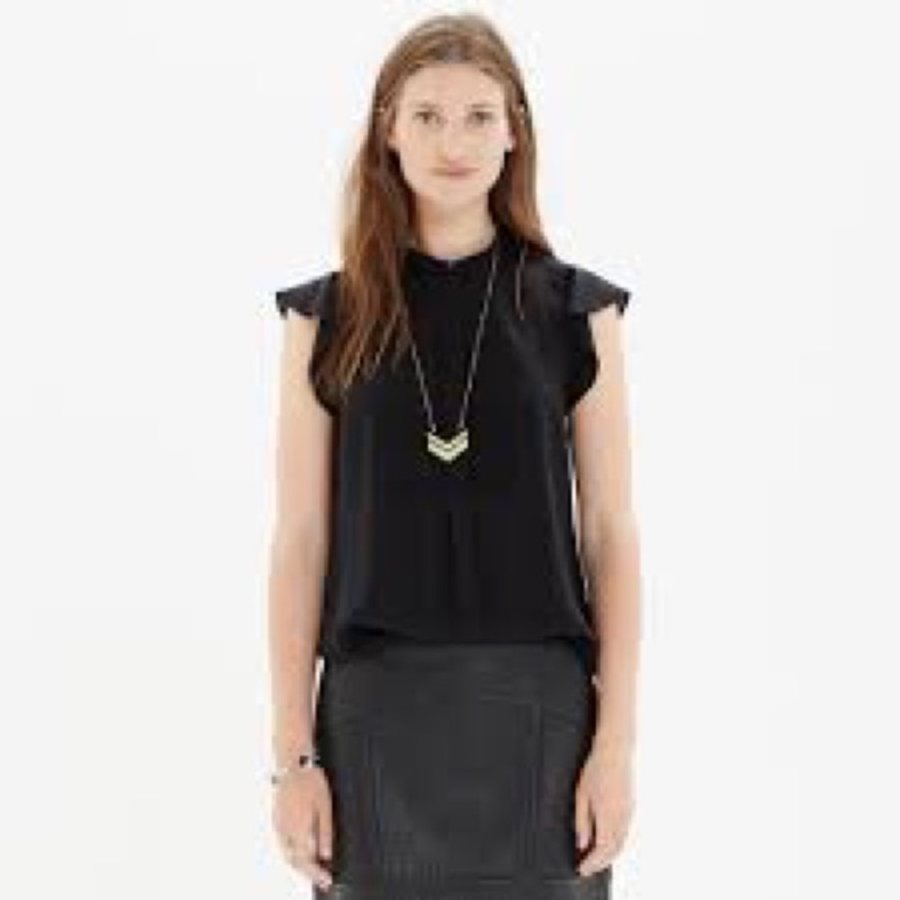 100% Silk Collarless Bib Blouse